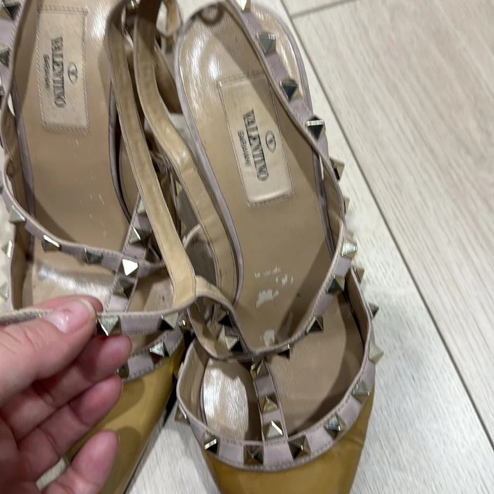 VALENTINO GARAVANI RKSTUD HEELS SHOES 37.5 - Picture 7 of 10